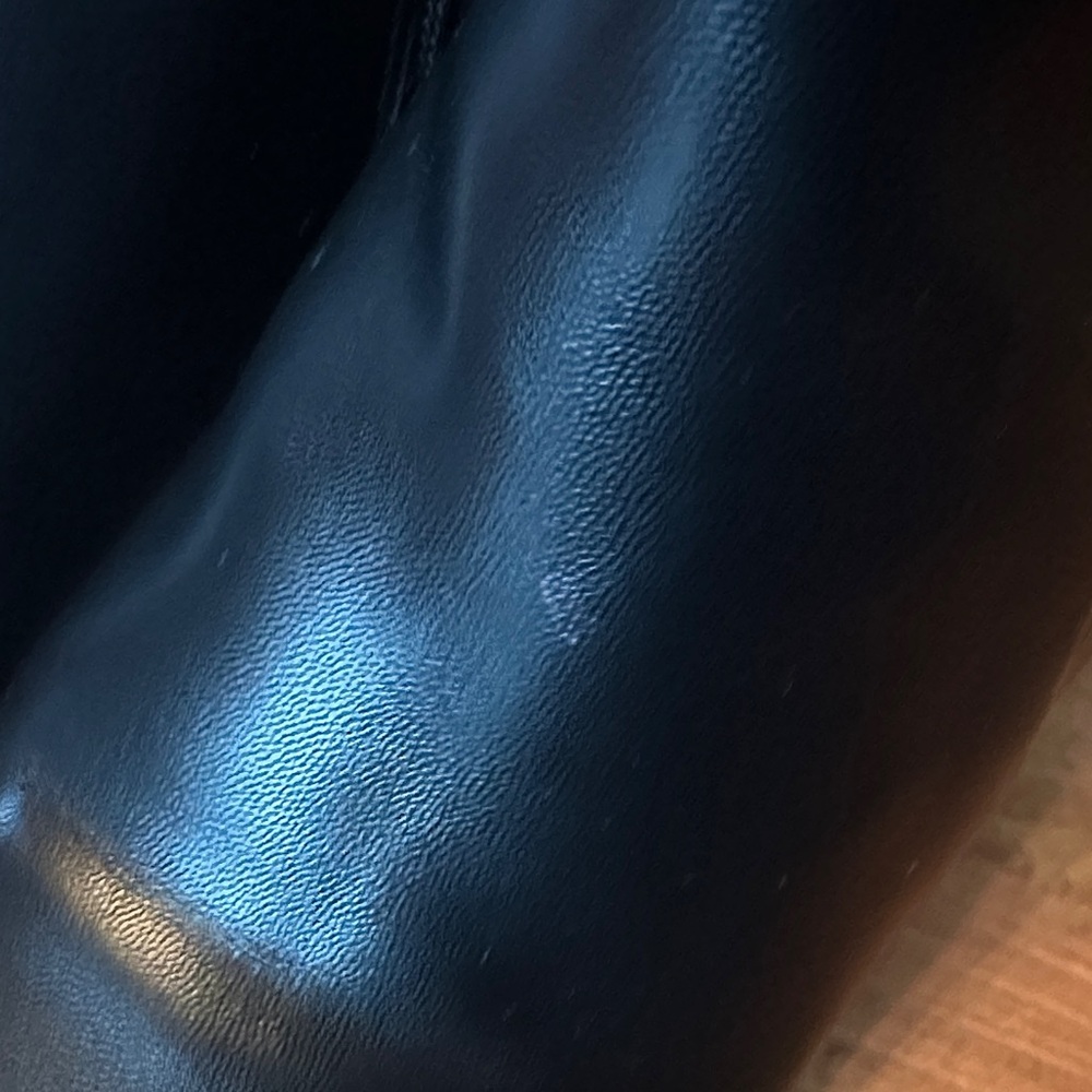 Anne Klein Black Leather Ankle Boots with Studded Straps - Picture 11 of 12